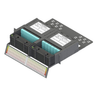 Кассетный модуль слотовый серии HD 47M-30, 24 × LC OS2, КДЗС, сплайс-кассета на 24 соединения, черный