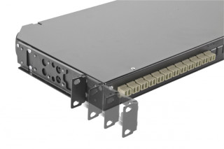 Панель Q-LINK 19” фиксированной кофигурации, 1U, корпус 24 адаптера, 3 дуплекс LC адаптера, OМ2