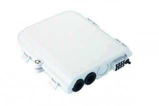 Бокс оптический настенный FTTx, IP65, 8 адаптеров, белый
