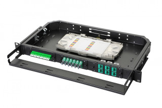 Комплект планка Q-SLOT с 6 адаптерами дуплекс LC OS2, APC, монтажные шнуры, КДЗС