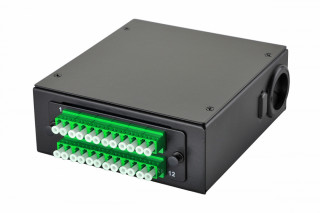 Комплект планка Q-SLOT с 12 адаптерами дуплекс LC OS2, APC, монтажные шнуры, КДЗС