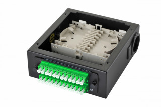 Комплект планка Q-SLOT с 12 адаптерами дуплекс LC OS2, APC, монтажные шнуры, КДЗС