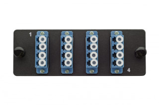 Комплект планка Q-SLOT с 4 адаптерами  квадро LC OS2, монтажные шнуры, КДЗС