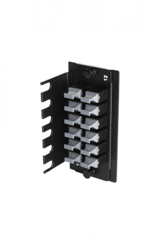 Планка Q-SLOT с 12 адаптерами MTP, KeyUP/KeyDOWN, черные