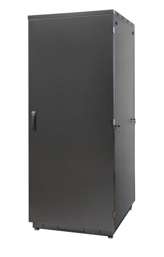 Шкаф Racknet S3000 22U 800 × 800, передняя дверь металлическая одностворчатая, задняя дверь металлическая двустворчатая, черный