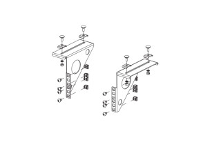Кронштейны для крепления к проволочным лоткам 2U