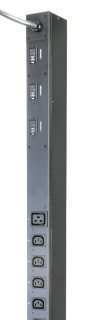 Блок распределения питания управляемый PRO вертикальный 0U с функцией коммутации и мониторинга каждой розетки, 32/230, 21 C13 + 3 C19, IEC 309 32 A 2P+E, шнур 3 метра
