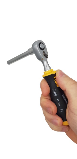 Набор стержней M-TEC с трещоткой и отверткой 1/4" ERGONIC в кейсе, 10 шт 05781006