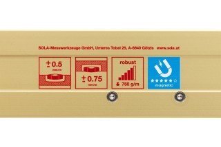 Уровень алюминевый магнитный AZM 40, L=40 см, 2 глазка, точн. 0,5мм/м 01820501