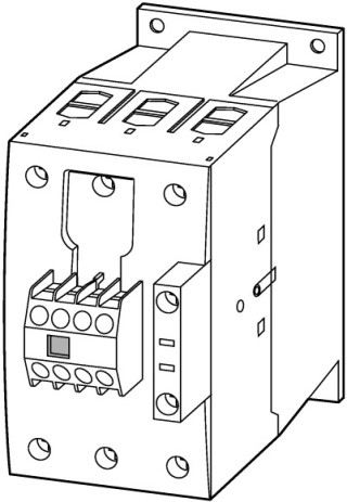 контактор 115А, управляющее напряжение 24-27В (DC), 2НО+2НЗ доп. контакты, категория применения AC-3, АС4