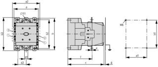 контактор 185А, управляющее напряжение 190-240В (AC), 2НО+2НЗ доп. контакты, категория применения AC-3, АС4