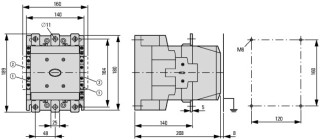 контактор 300А, управляющее напряжение 110-250В (АС,DC), категория применения AC-3, AC-4