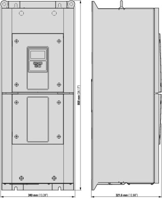 Преобразователь частоты DA1 3~/3~400В 150A 75кВт, встроенный фильтр ЭМС, IP55