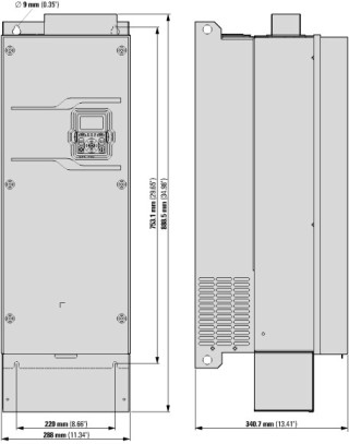 Преобразователь частоты DG1 3~/3~230В 114A 30кВт, IP21, фильтр ЭМС