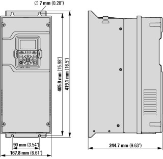 Преобразователь частоты DG1 3~/3~400В 12A 5,5кВт, IP54, фильтр ЭМС