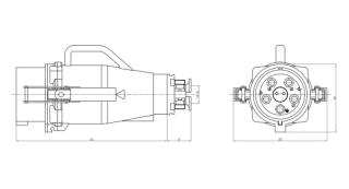 CA75006 INPIN Вилка кабельная 400A/380-690V/3P+E/IP67