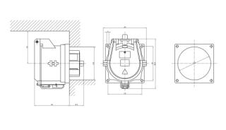 CA75046 INPIN Розетка встраиваемая 400A/380-690V/3P+E/IP67