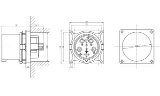 CA750011 INPIN Вилка встраиваемая 250A/380-690V/3P+E/IP67
