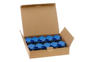 CA105BL INPIN Розетка встраиваемая 16A/250V/2P+E/IP54 подключение сзади 50х50 синяя
