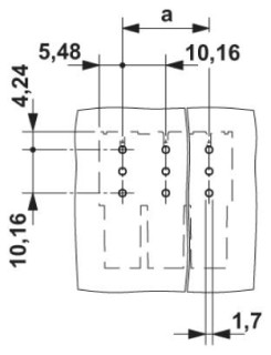 Схема расположения отверстий, На рисунке показан 3-контактный вариант