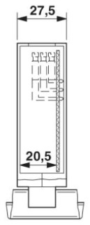 Чертеж, UEGM 25... и UEGM 27,5-SMD с 1 печатной платой, с 6 или 12 контактами (FS/FS)