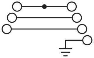 Электрическая схема, На рисунке показано соединение PE справа