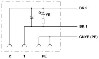 Электрическая схема, Цоколевка контактов разъема для электромагнитного клапана