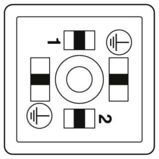 Схематический чертеж, Расположение контактов разъема электромагнитного клапана, исполнение С