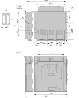Воздушный автоматический выключатель, 3П, 1250А, 65кА, LSI, дисплей, ф-ии измерения, выкатной