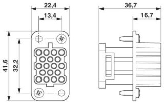 Чертеж, Размерный чертеж HC-COM-17-EBUC