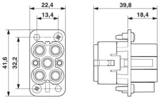 Чертеж, Размерный чертеж HC-COM-4/2-EBUC