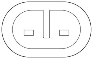 Схематический чертеж, Расположение выводов штекера Super Seal, 2-конт.