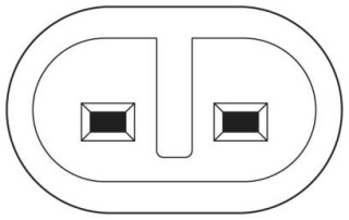 Схематический чертеж, Расположение выводов Super Seal, 2-конт.