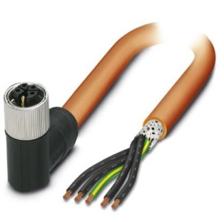 Силовой кабель SAC-5P- 1,5-PUR/M12FRK PE SH