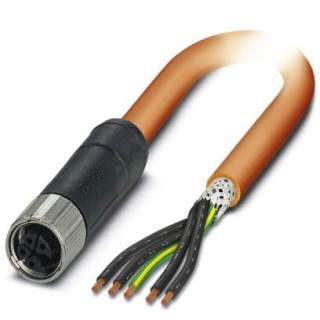 Силовой кабель SAC-5P- 5,0-PUR/M12FSK PE SH