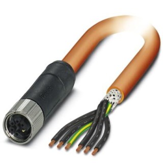 Силовой кабель SAC-6P- 1,5-PVC/M12FSM PE SH