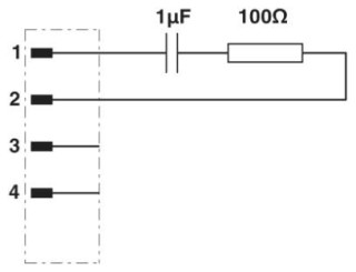 Электрическая схема, Схема расположения контактов и проводка оконечного сопротивления M12-FFB