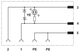 Электрическая схема, Схема расположения контактов адаптера штекера для электромагнитного клапана