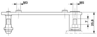 Чертеж, макс. размеры промежутка для обеих стыковочных рам (для стандартных контактов 25,8 мм; для оптоволоконных контактов 27 мм; для пневматических ...
