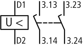 Расцепитель минимального напряжения , 24В DC , + 2НО доп. контакта