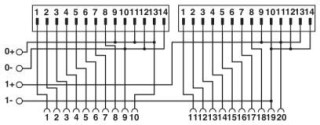 Электрическая схема, Схема подключения FLKM 14-PA-AB/1756/EXTC