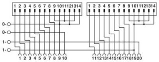 Электрическая схема, Схема подключения FLKM 14-PA-AB/1756/IN/EXTC