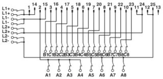 Электрическая схема, Схема подключения FLKM-D25 SUB/B/KDS3-MT/TU810