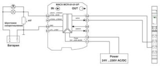 Схема применения, Измерение шунтового сопротивления и модуль Inline с аналоговыми каналами ввода в пределах станции Inline (пассивная плата ввода)