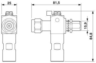 Чертеж, Размерный чертеж, CN-LAMBDA/4-2.25-SB
