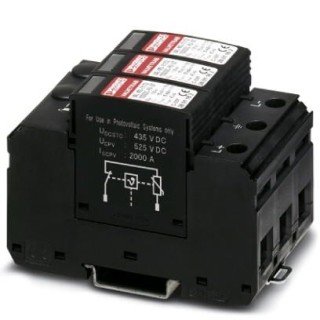 Молниеотвод / разрядник для защиты от импульсных перенапряжений типа 1/2 VAL-MS-T1/T2 1000DC-PV/2+V