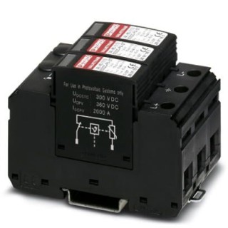 Молниеотвод / разрядник для защиты от импульсных перенапряжений типа 1/2 VAL-MS-T1/T2 600DC-PV/2+V