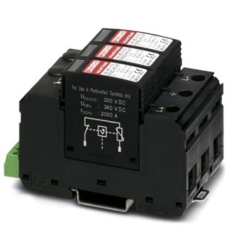 Молниеотвод / разрядник для защиты от импульсных перенапряжений типа 1/2 VAL-MS-T1/T2 600DC-PV/2+V-FM