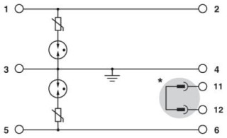 Электрическая схема, * Цепь тока замкнута только при установленном штекере.
