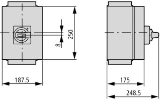 Изолированный корпус ВхШхГ = 250x187.5x175 мм, для NZM1